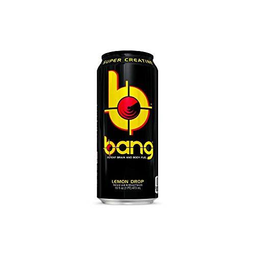 Bang Energy Drink with CoQ10 & Creatine - Lemon Drop (12 Drinks, 16 Fl Oz. Each)