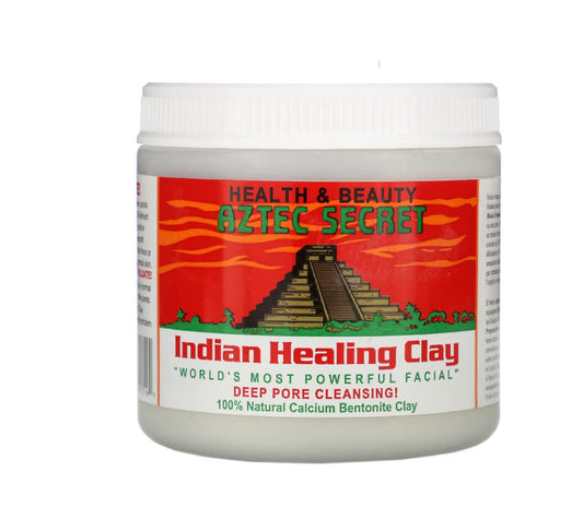 Indian Healing Clay - 100% Natural Calcium Bentonite Clay for Deep Pore Cleansing Facial (1 Pound)