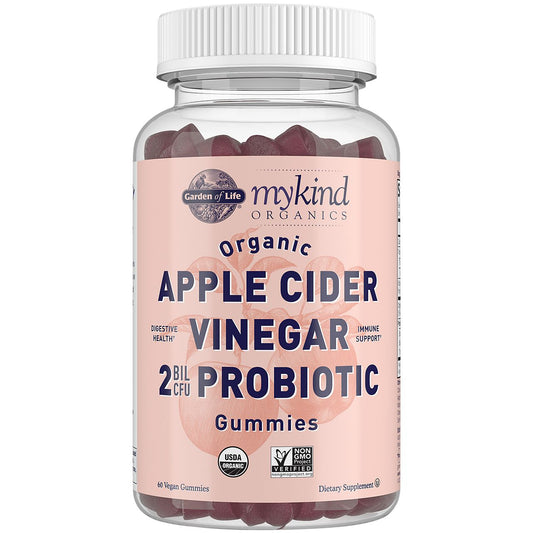 Organic Apple Cider Vinegar Probiotic Gummies - Digestive & Immune Support with Bacillus Subtilis (60 Gummies)