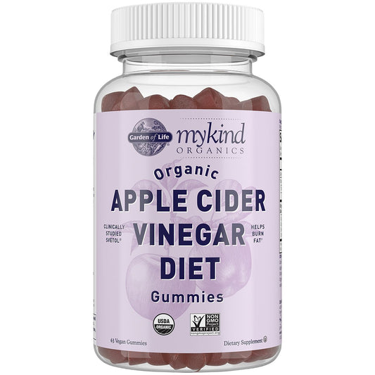 Organic Apple Cider Vinegar Diet Gummies with Svetol - Clinically Shown to Burn Fat (63 Gummies)