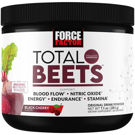Total Beets Powder with Organic Beetroot - Circulation Superfood - Black Cherry (7.4 Oz. / 30 Servings)