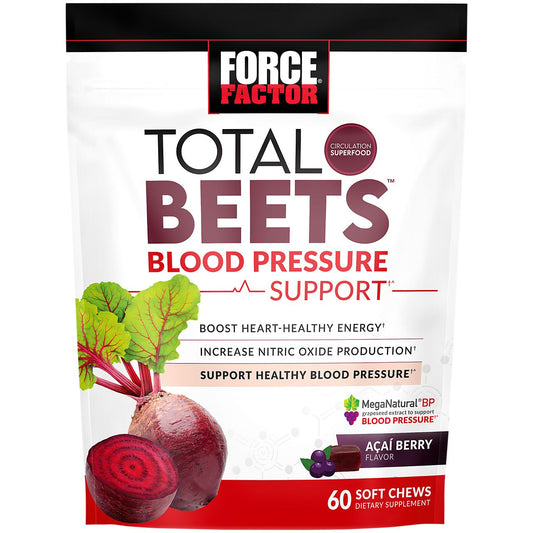Total Beets Chews - Supports Healthy Blood Pressure within Normal Range - Acai Berry (60 Soft Chews)