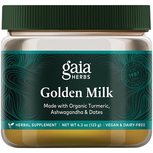 Golden Milk - Made with Organic Turmeric, Ashwagandha & Dates - 4.3 Ounces (35 Servings)