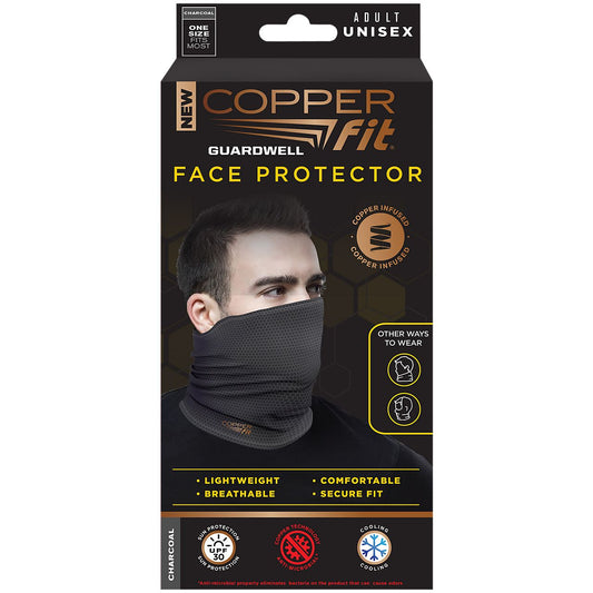 Face Protector with UPF 30 Sun Protection - Charcoal (Adult Unisex)