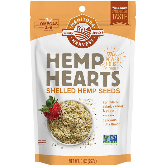 Hemp Hearts - Shelled Hemp Seeds with Delicious Nutty Flavor (8 Ounces)