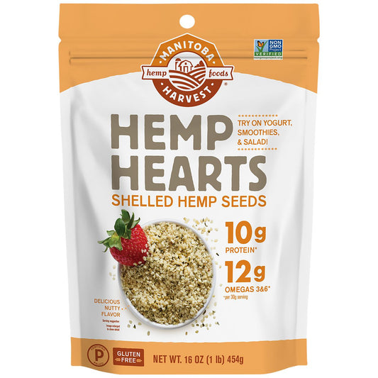 Hemp Hearts - Shelled Hemp Seeds with Delicious Nutty Flavor (16 Ounces)