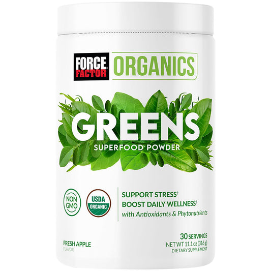 Organics Greens Superfood Powder - Boost Daily Wellness - Fresh Apple (30 Servings)