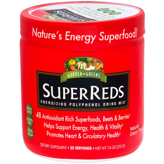 Super Reds - Energizing Polyphenol Drink Powder with Antioxidants (30 Servings)