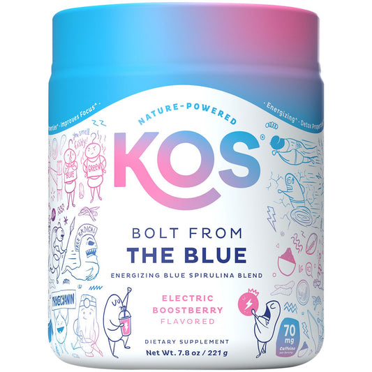 Bolt from the Blue - Energizing Blue Spirulina Blend with 70mg Caffeine - Electric Boostberry (7.8 Oz. / 28 Servings)